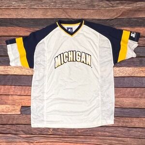 Michigan Wolverines Vintage Starter 1990s Mens Shirt Football Basketball